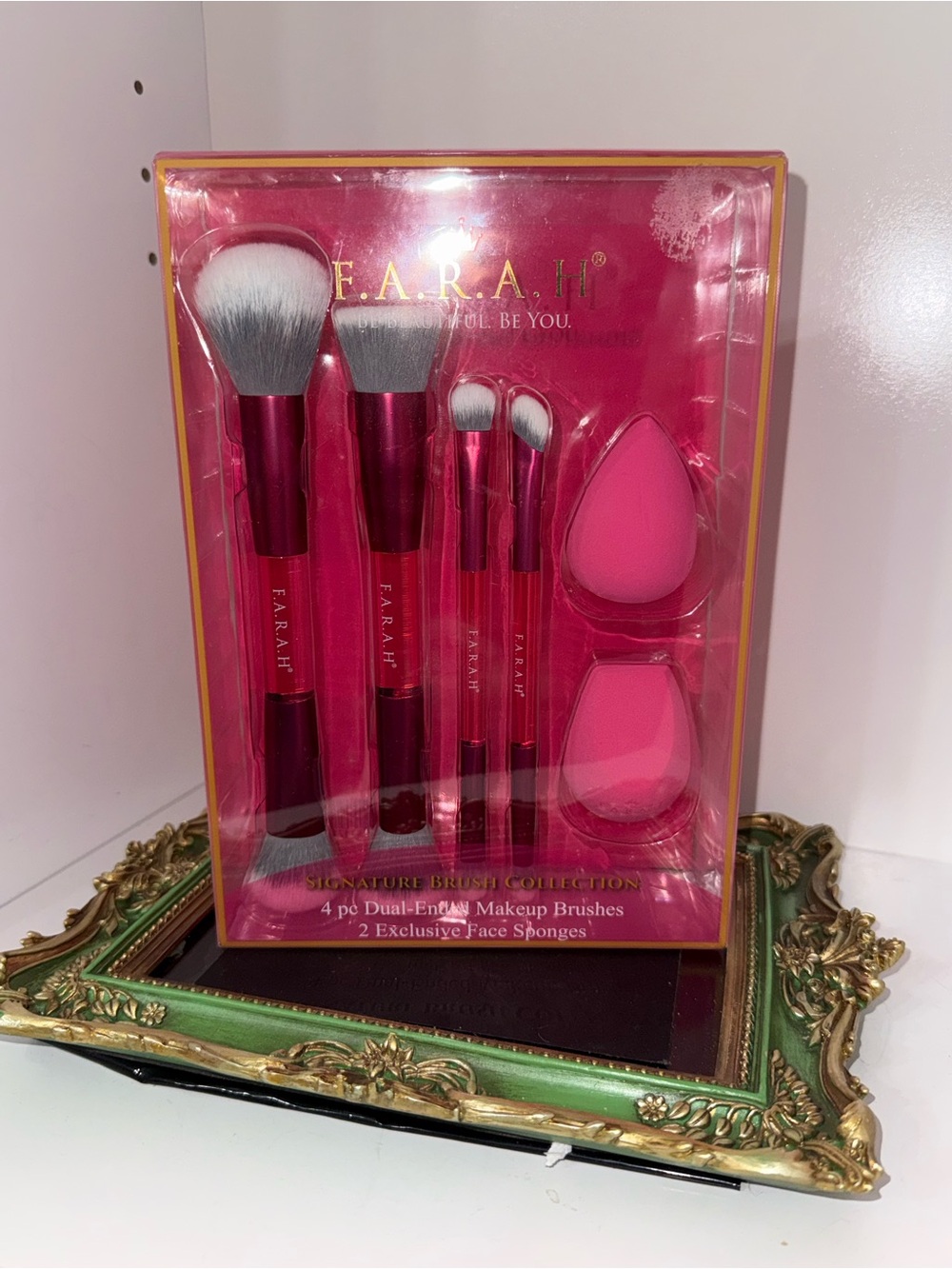 Farah Hot Pink 6 piece Makeup Brush & Sponge Kit